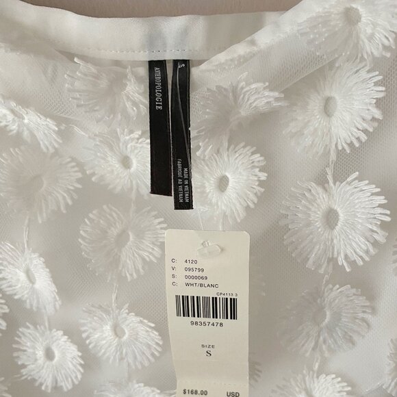 NWT By Anthropologie 3D Texture Sheer Slip Midi Skirt size Small - Picture 8 of 11